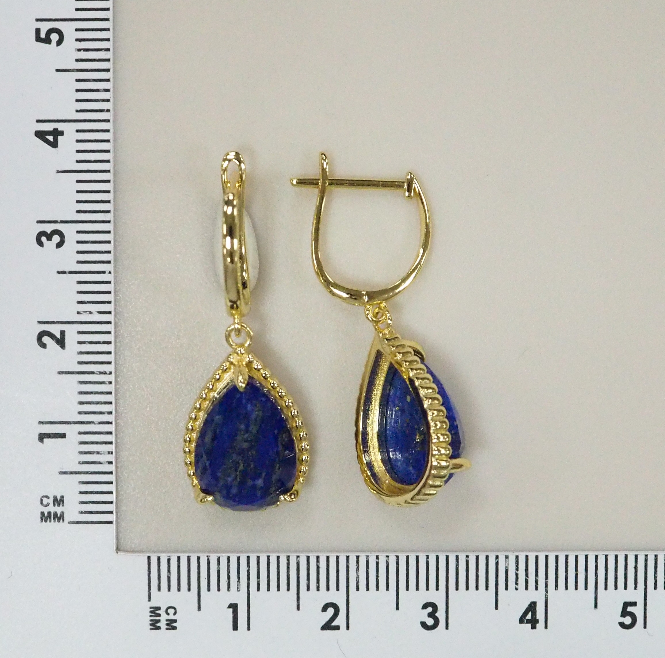 Серебряные серьги с лазуритами